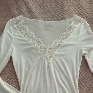 Ultralight Cashmere Lace Long Sleeve Shirt Intimissimi